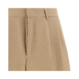 Brown Cotton Bermuda Shorts