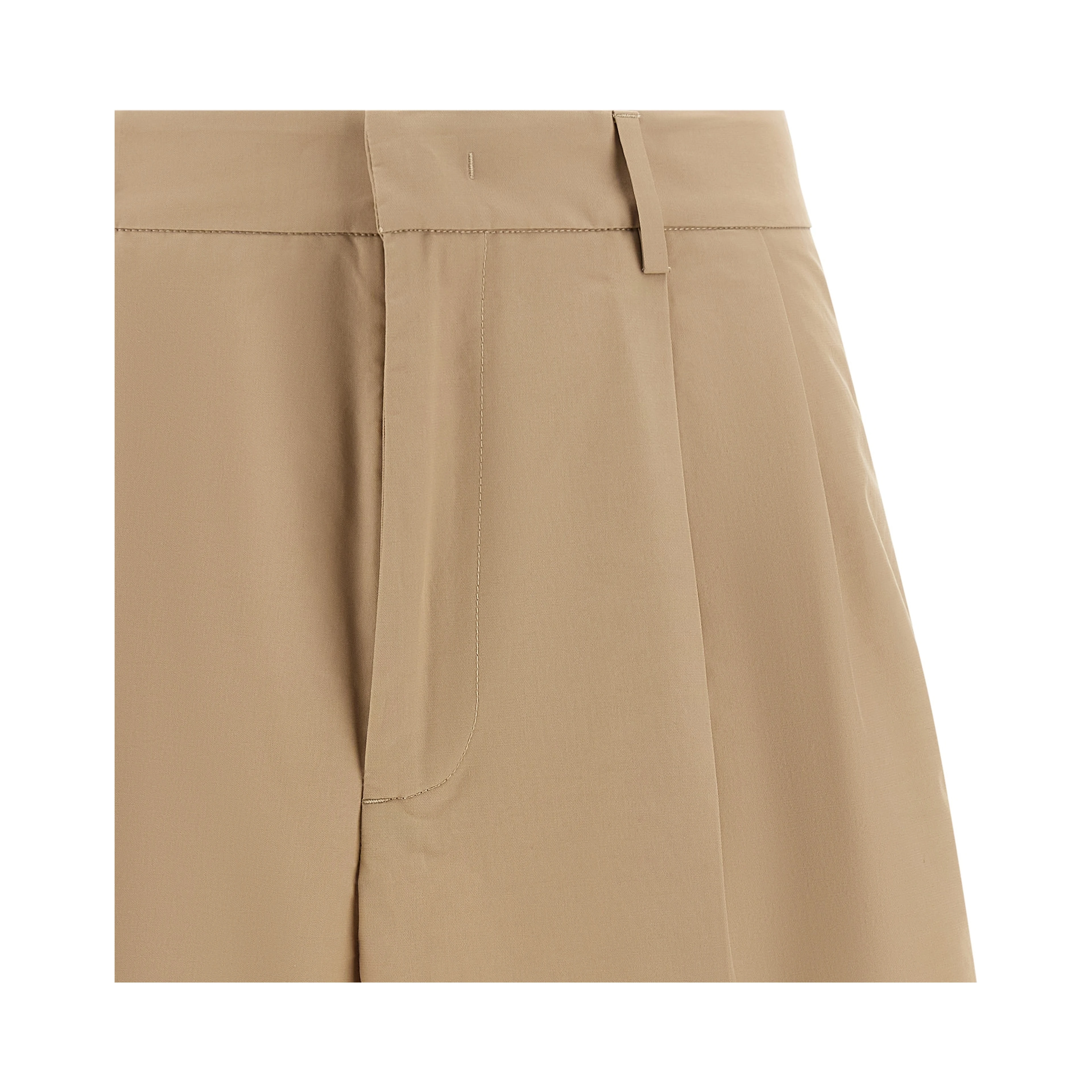 Brown Cotton Bermuda Shorts