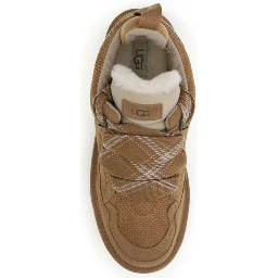 Brown Leather Platform Sneakers