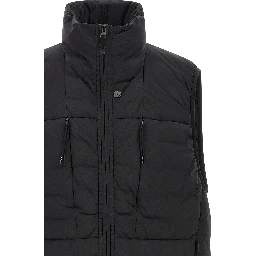Black Polyamide Sleeveless Jacket