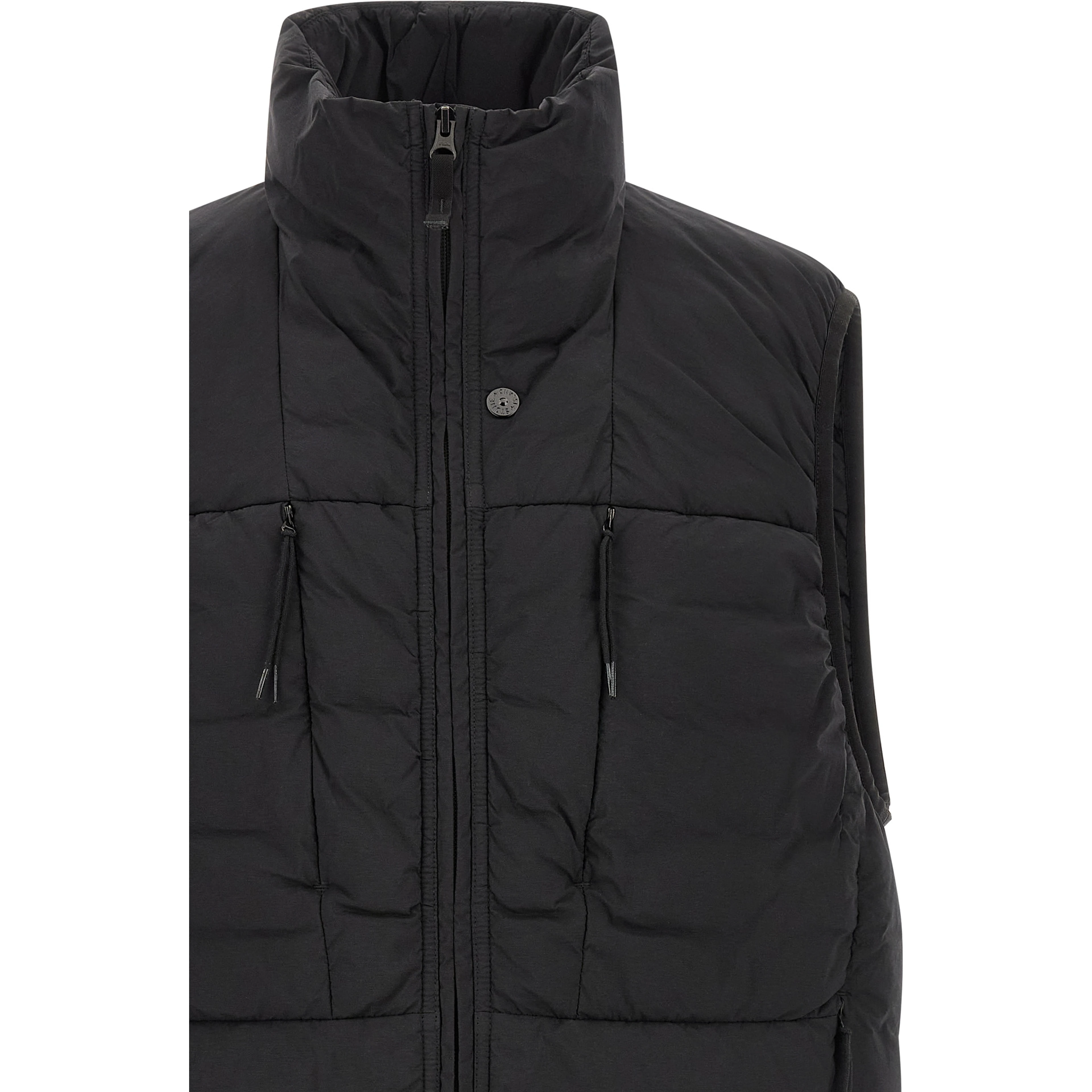 Black Polyamide Sleeveless Jacket