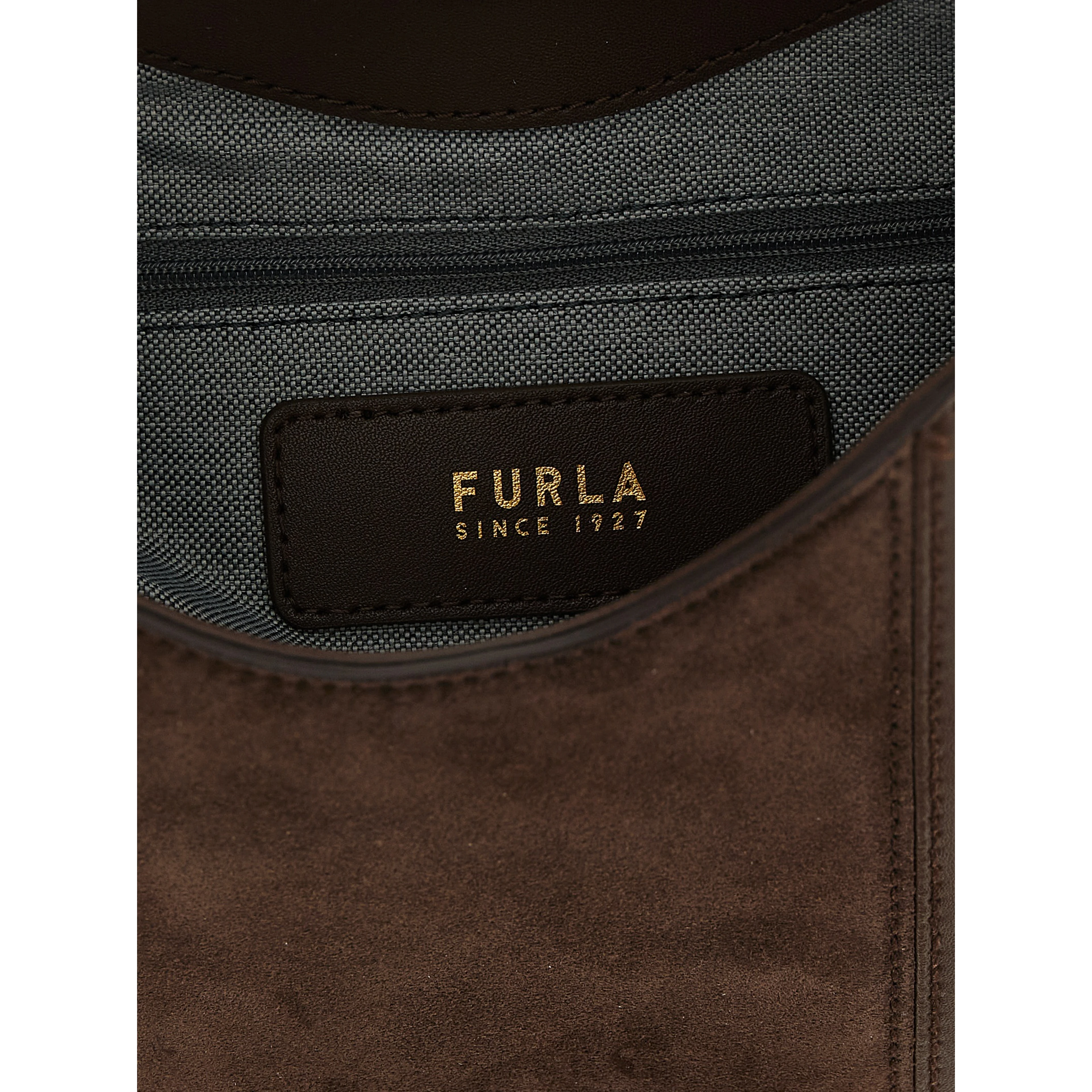 Brown Calfskin Shoulder Bag