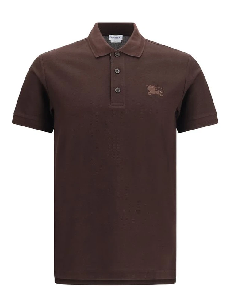 Brown Cotton Polo Shirt