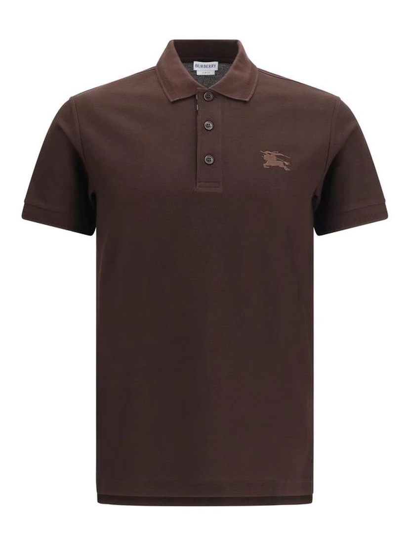 Brown Cotton Polo Shirt