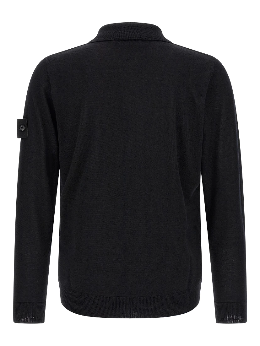 Black Virgin Wool Cardigan