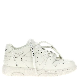 White Calfskin Low Top Sneakers