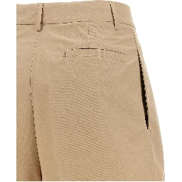 Brown Cotton Bermuda Shorts