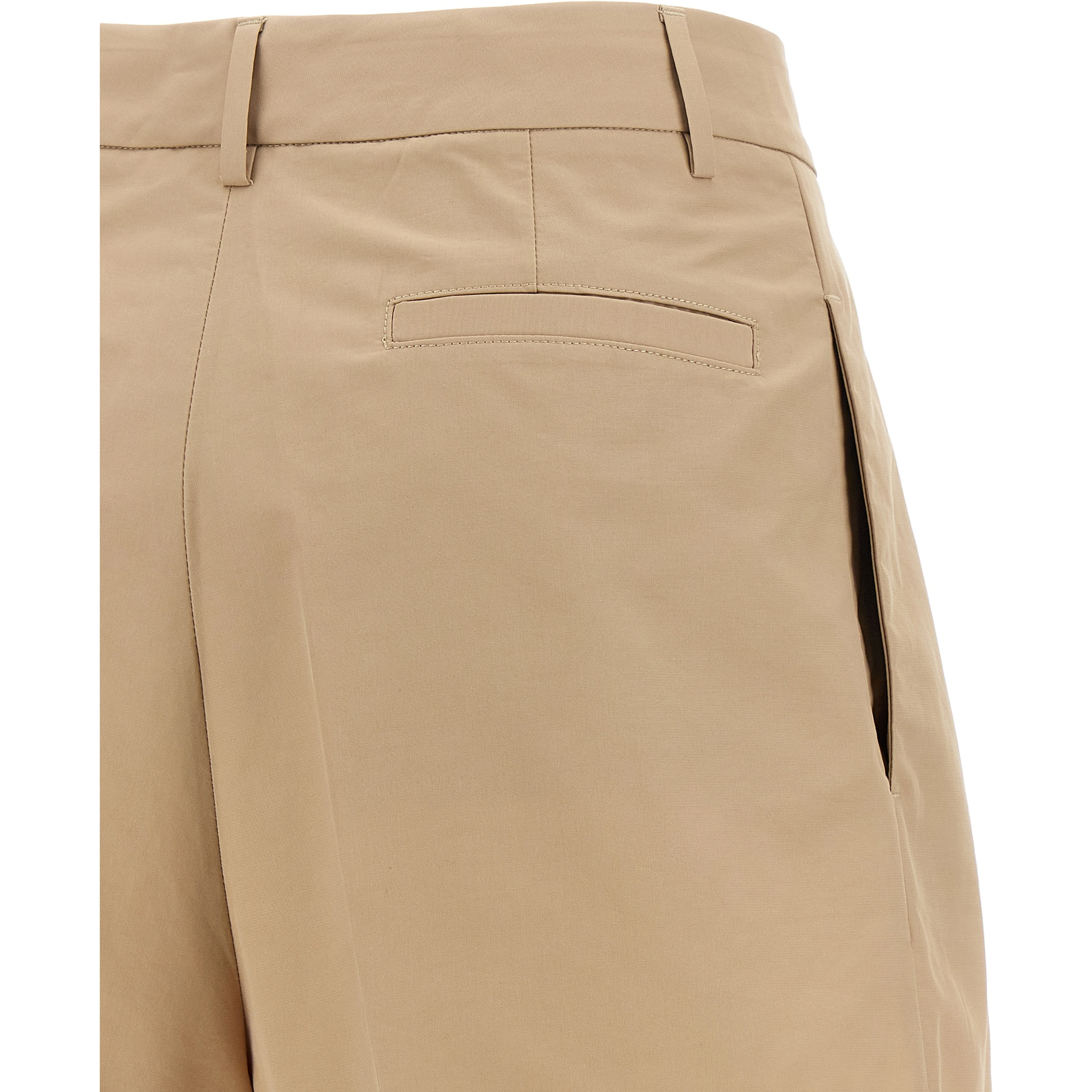 Brown Cotton Bermuda Shorts