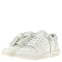 White Calfskin Low Top Sneakers