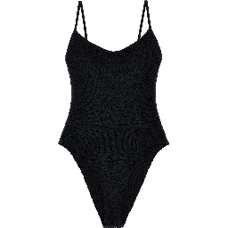 Black Polyamide One-Piece Swimsuit