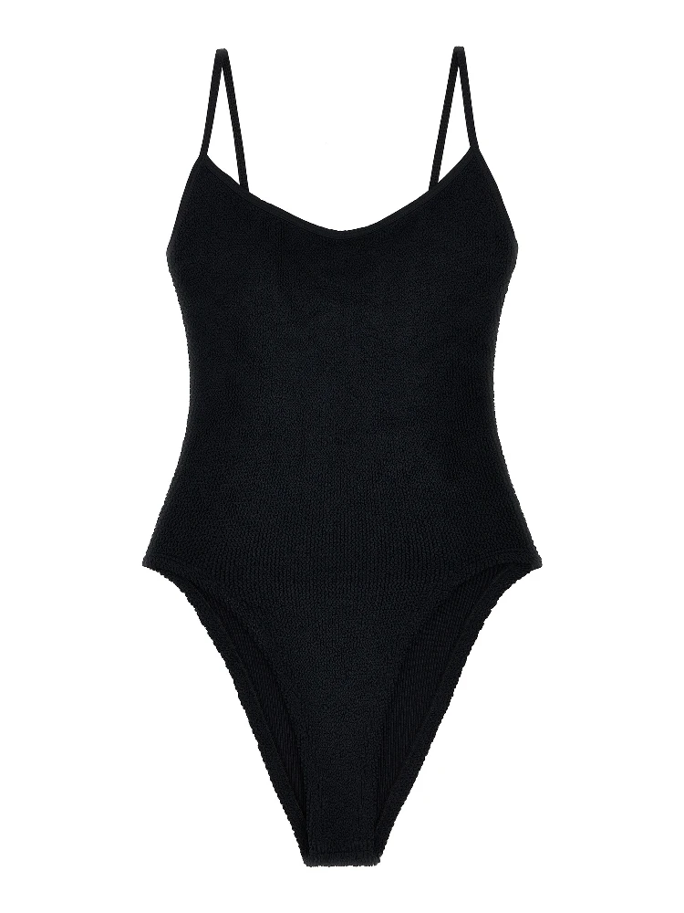 Black Polyamide One-Piece Swimsuit