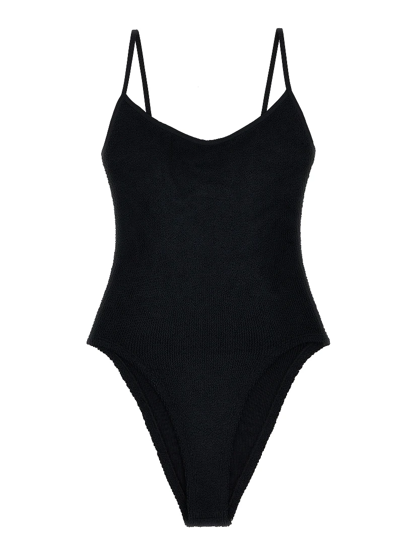 Black Polyamide One-Piece Swimsuit