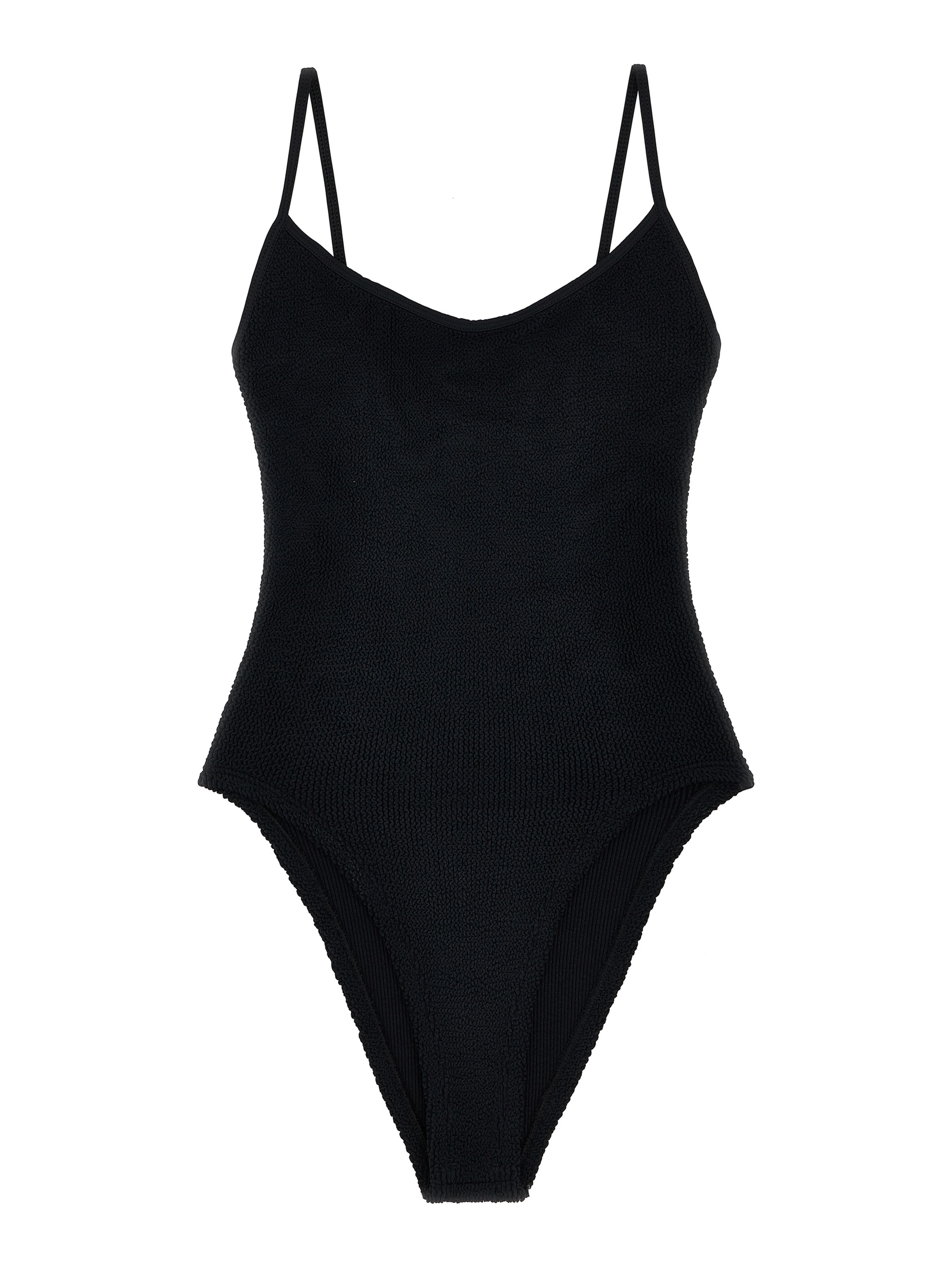 Black Polyamide One-Piece Swimsuit