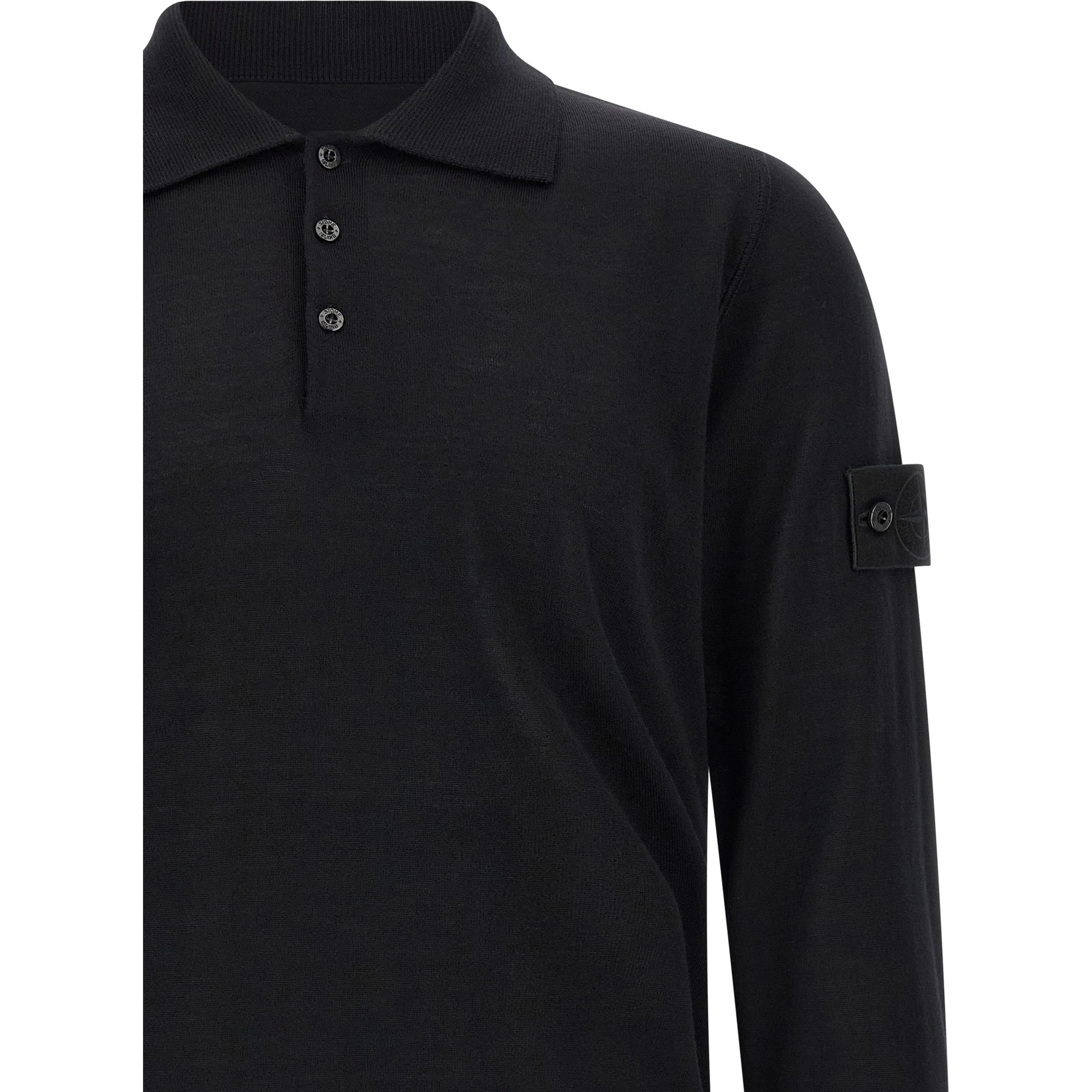 Black Virgin Wool Cardigan