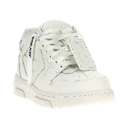 White Calfskin Low Top Sneakers
