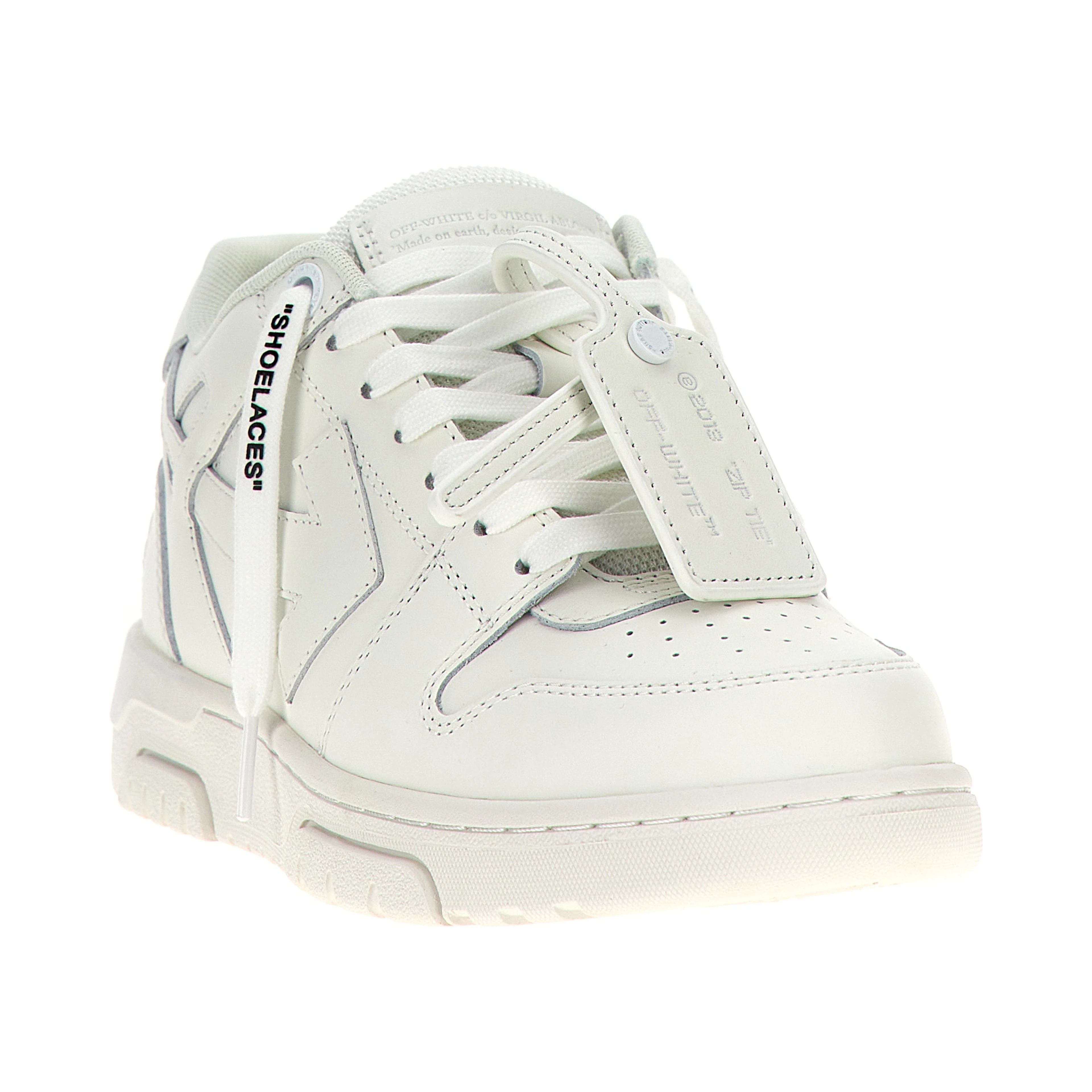 White Calfskin Low Top Sneakers