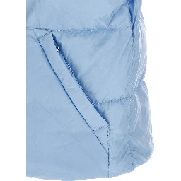 Blue Polyamide Sleeveless Jacket