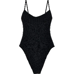Black Polyamide One-Piece Swimsuit