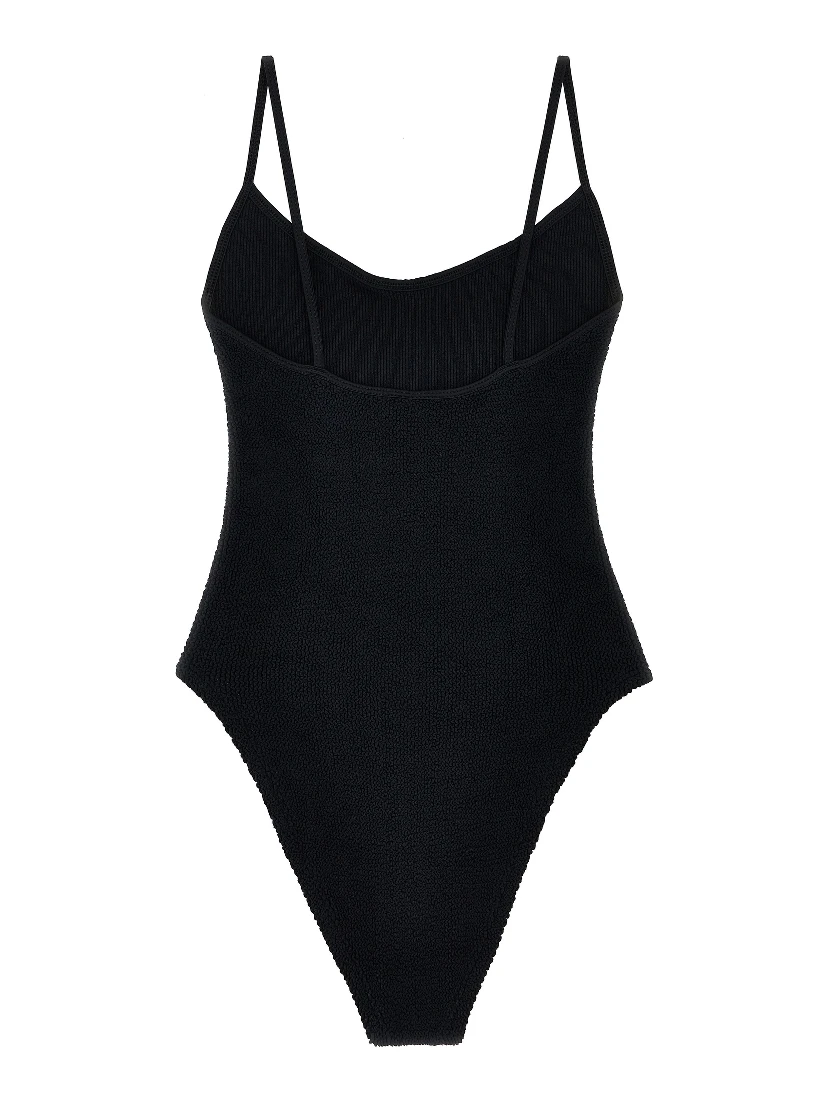 Black Polyamide One-Piece Swimsuit