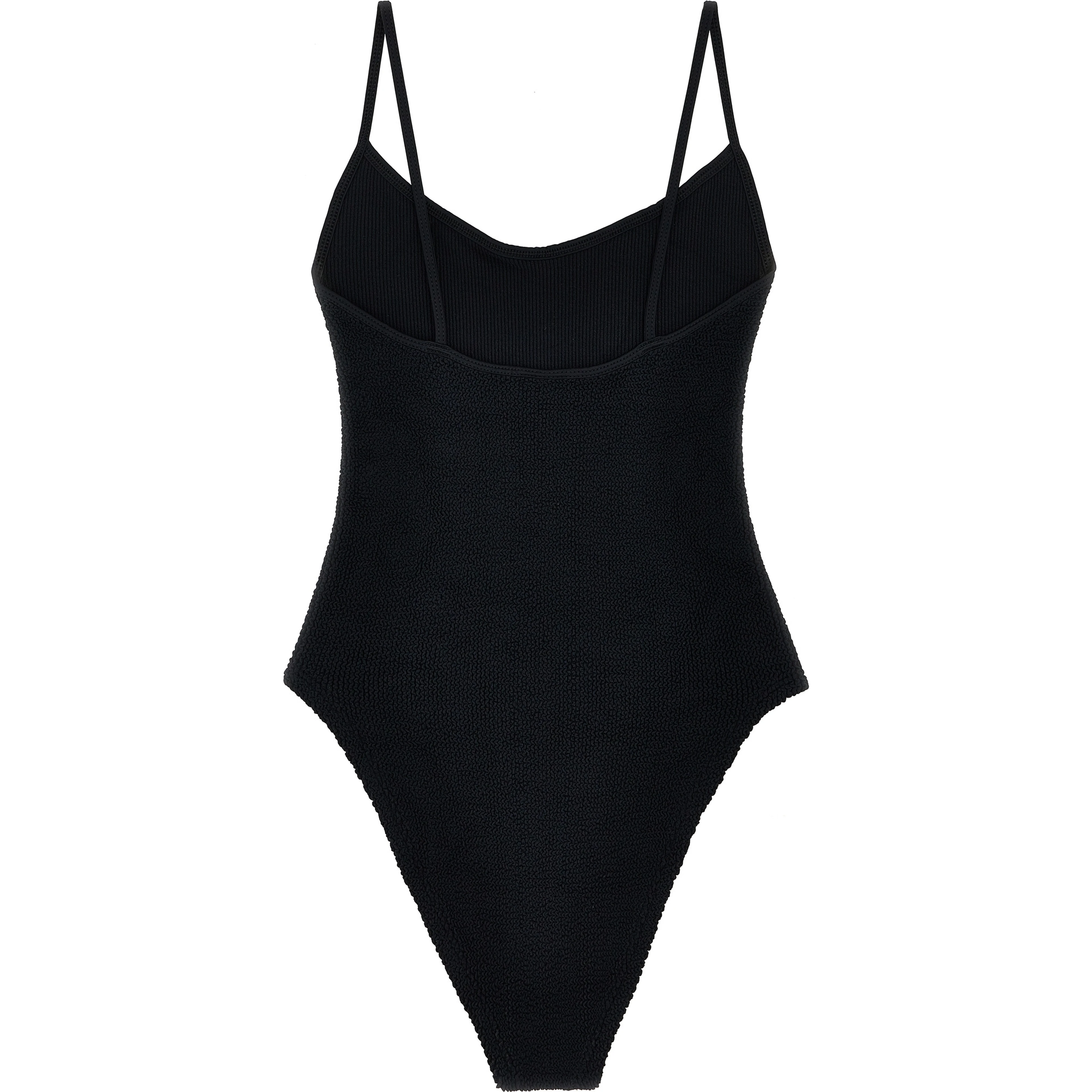 Black Polyamide One-Piece Swimsuit