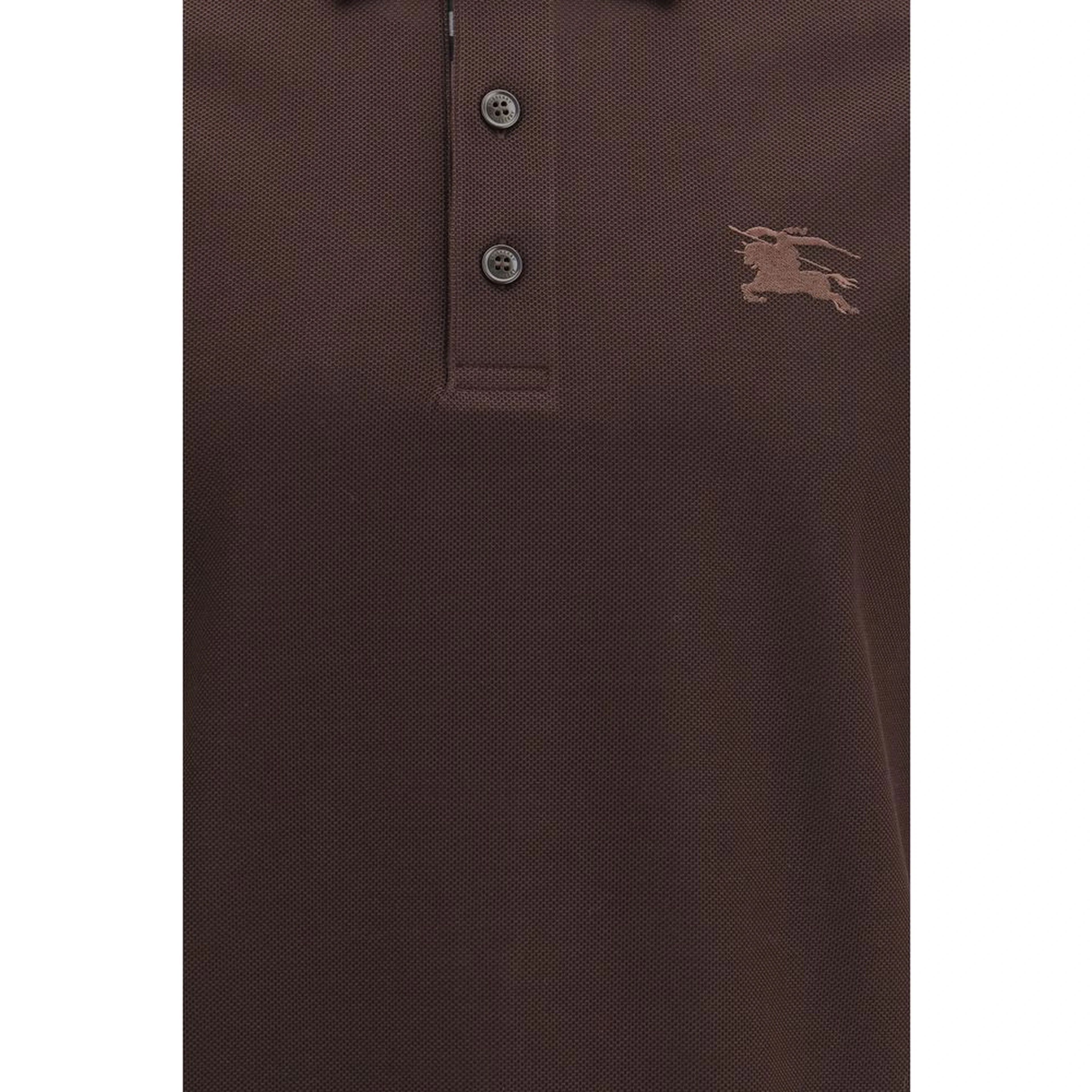 Brown Cotton Polo Shirt