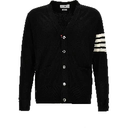 Black Virgin Wool Cardigan