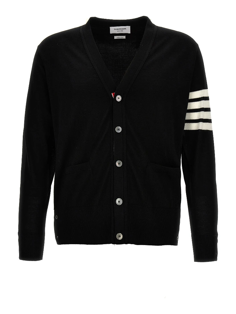 Black Virgin Wool Cardigan
