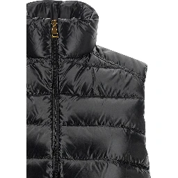 Black Polyamide Sleeveless Jacket