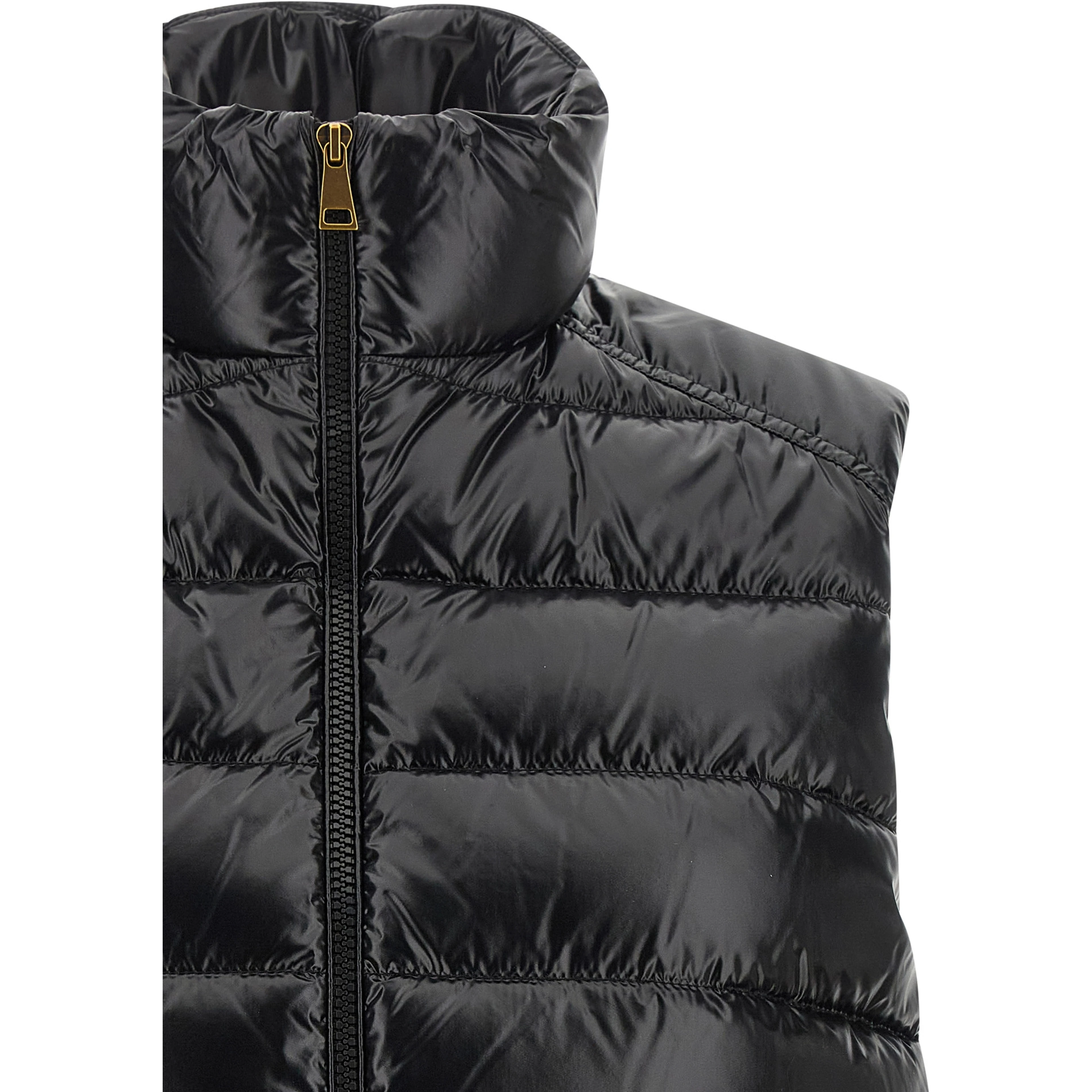 Black Polyamide Sleeveless Jacket