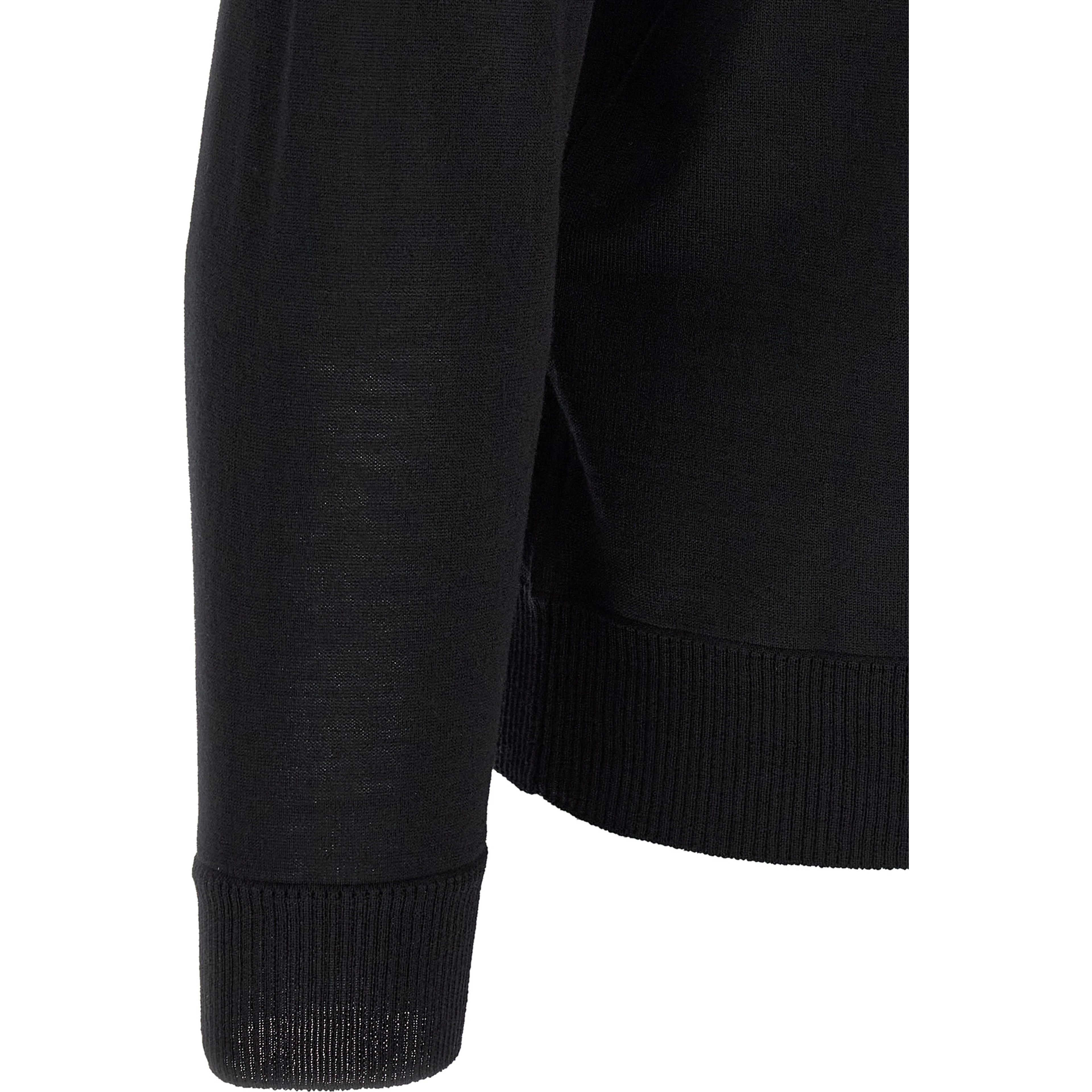 Black Virgin Wool Cardigan