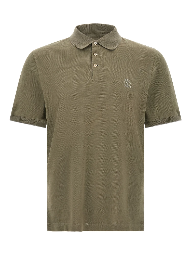 Bicolor Cotton Polo Shirt