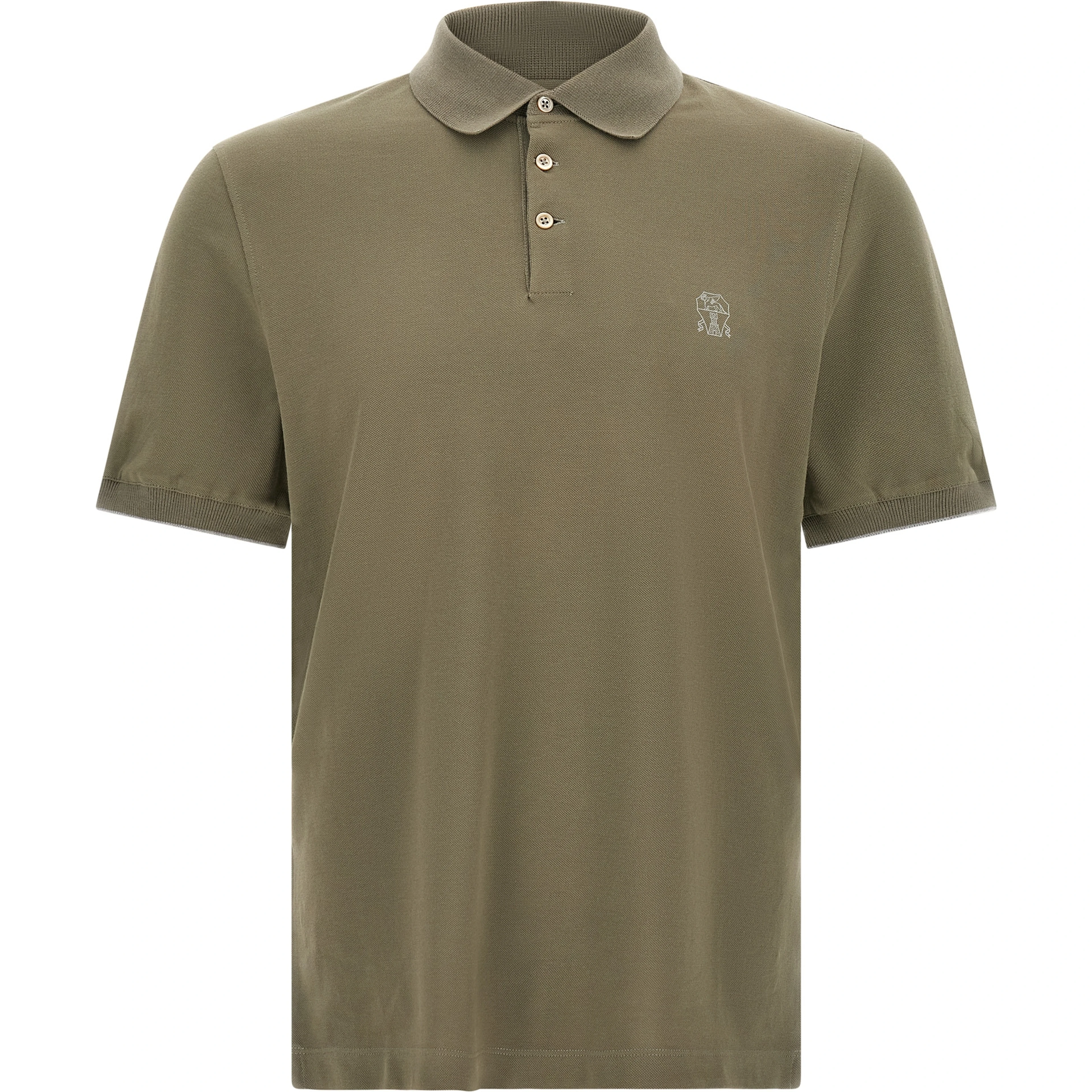 Bicolor Cotton Polo Shirt
