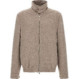 Beige Virgin Wool Bomber
