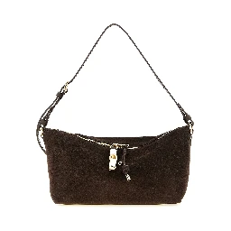 Brown Calfskin Shoulder Bag