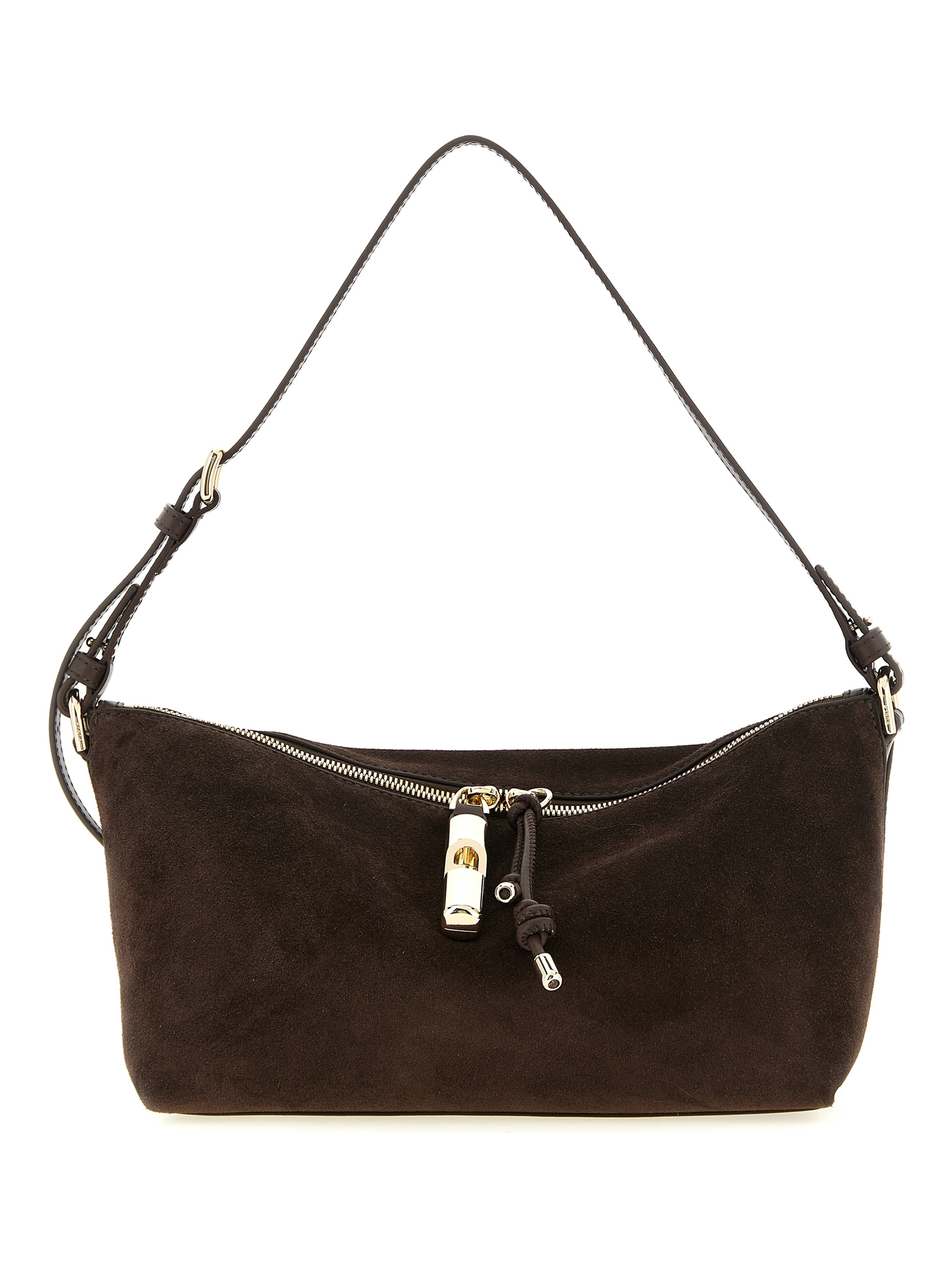 Brown Calfskin Shoulder Bag