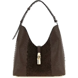 Brown Calfskin Shoulder Bag