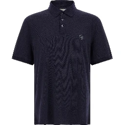 Blue Cotton Polo Shirt