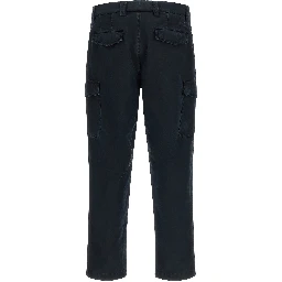 Blue Cotton Cargo Pants