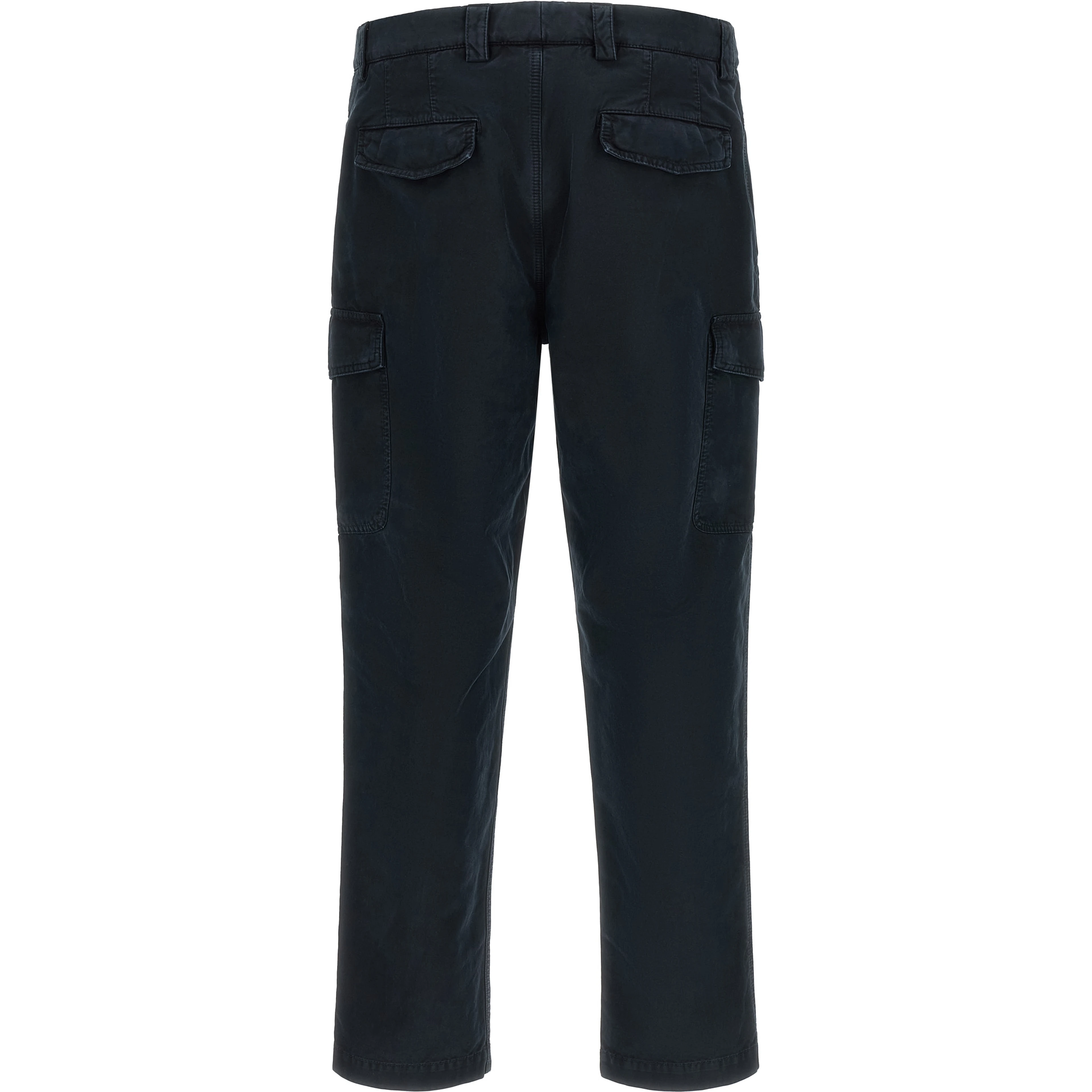 Blue Cotton Cargo Pants