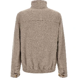 Beige Virgin Wool Bomber