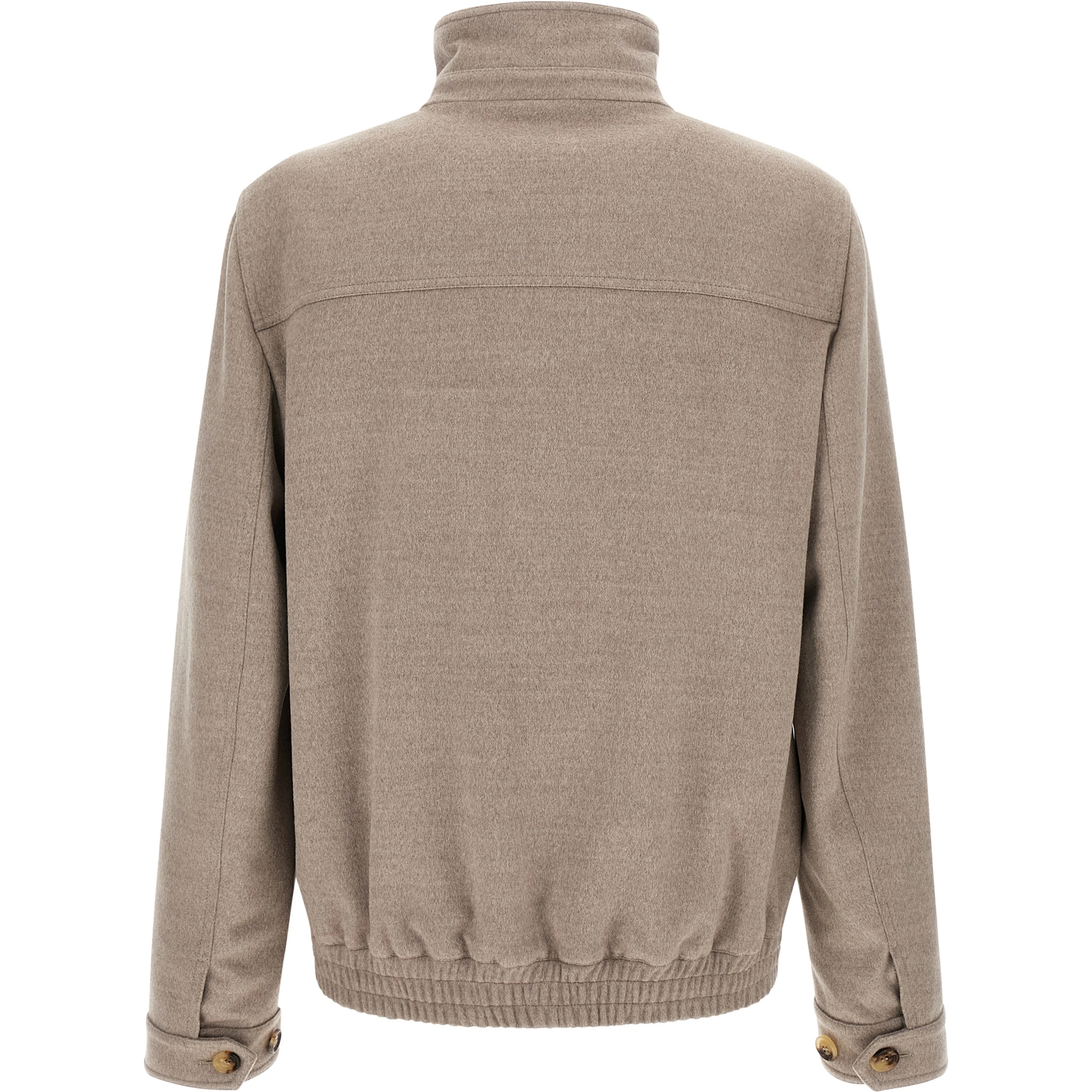Beige Virgin Wool Bomber