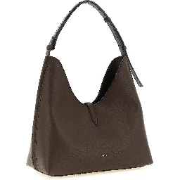 Brown Calfskin Shoulder Bag