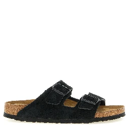 Black Calfskin Slides