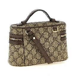 Beige Polyethylene Shoulder Bag