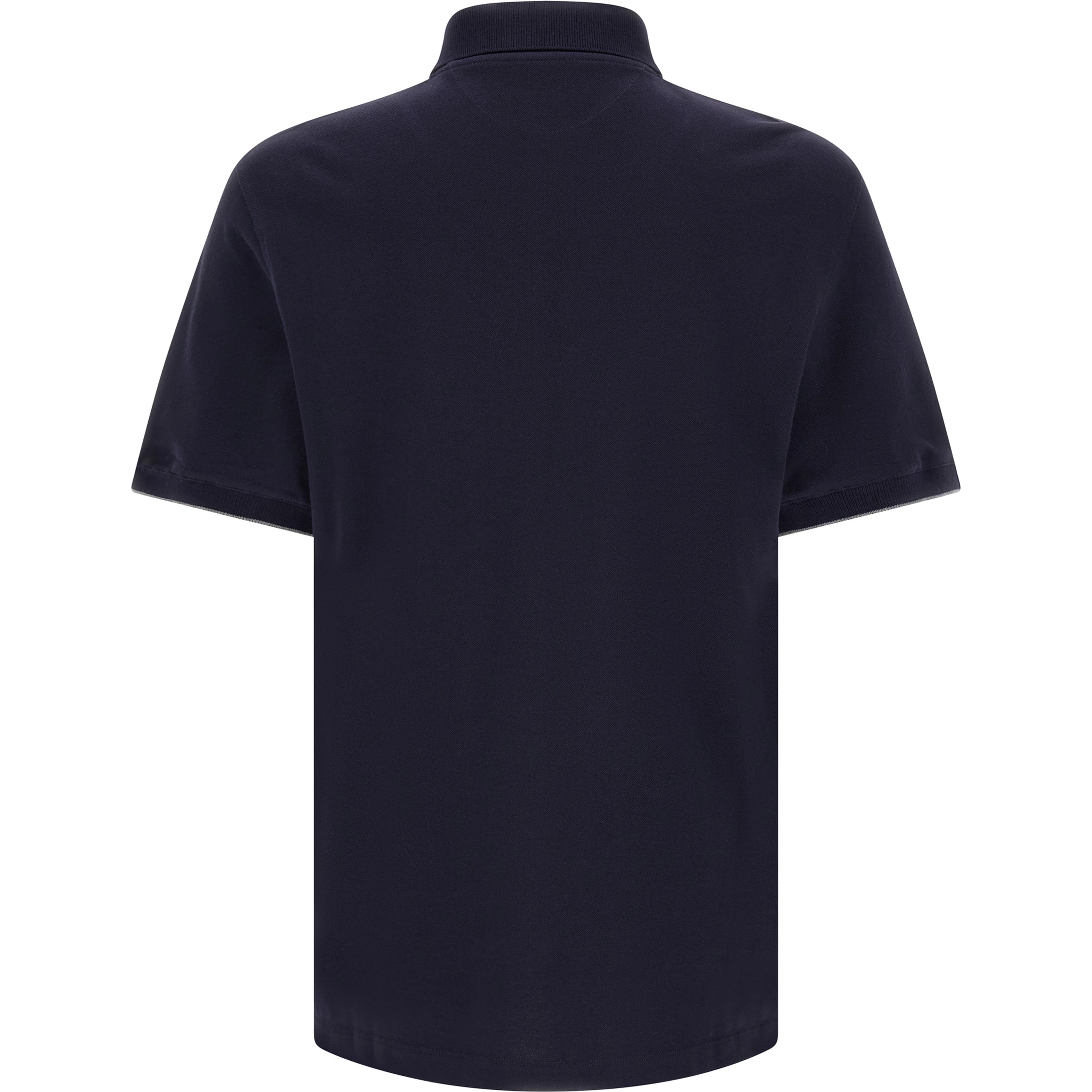 Blue Cotton Polo Shirt