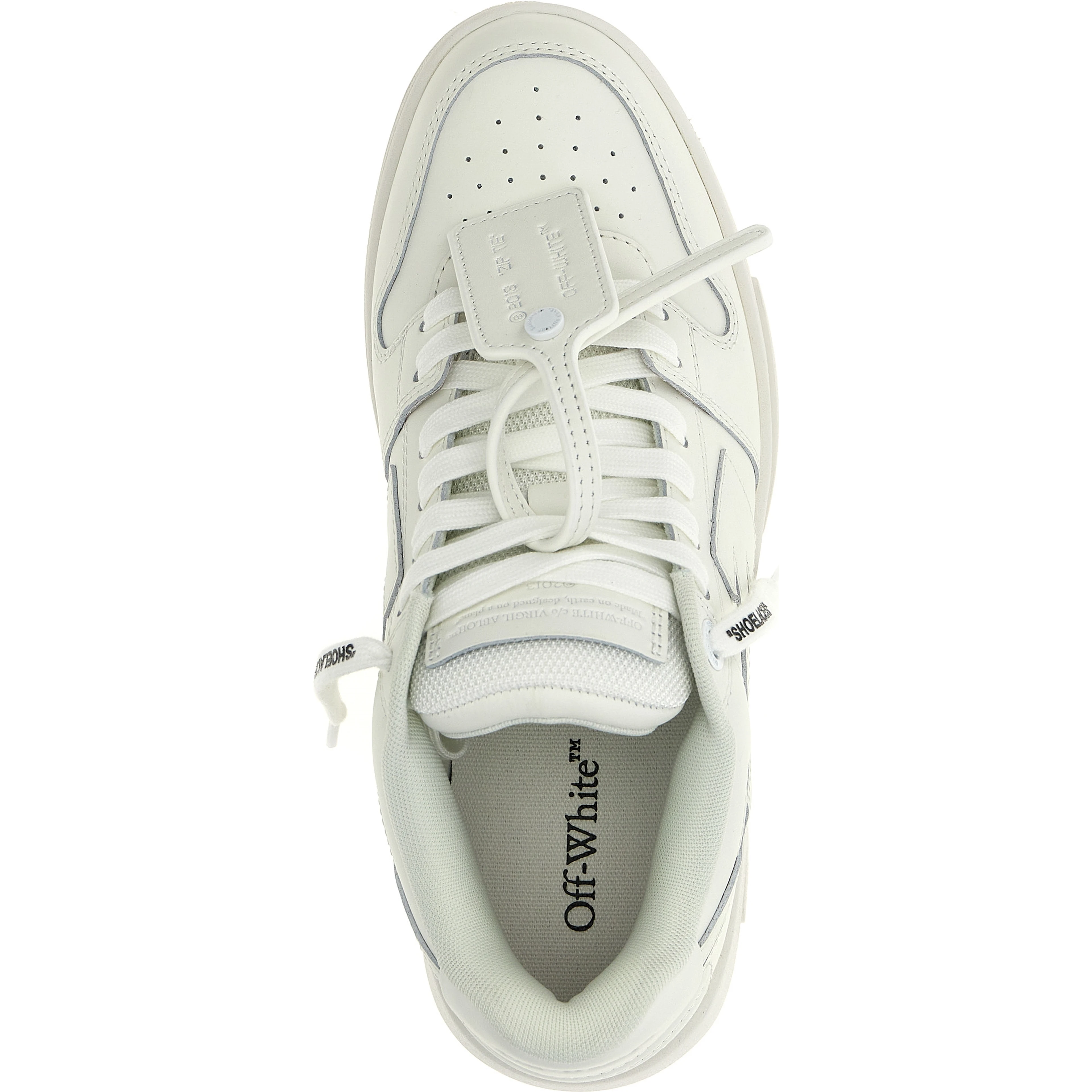 White Calfskin Low Top Sneakers