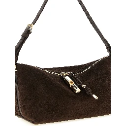 Brown Calfskin Shoulder Bag