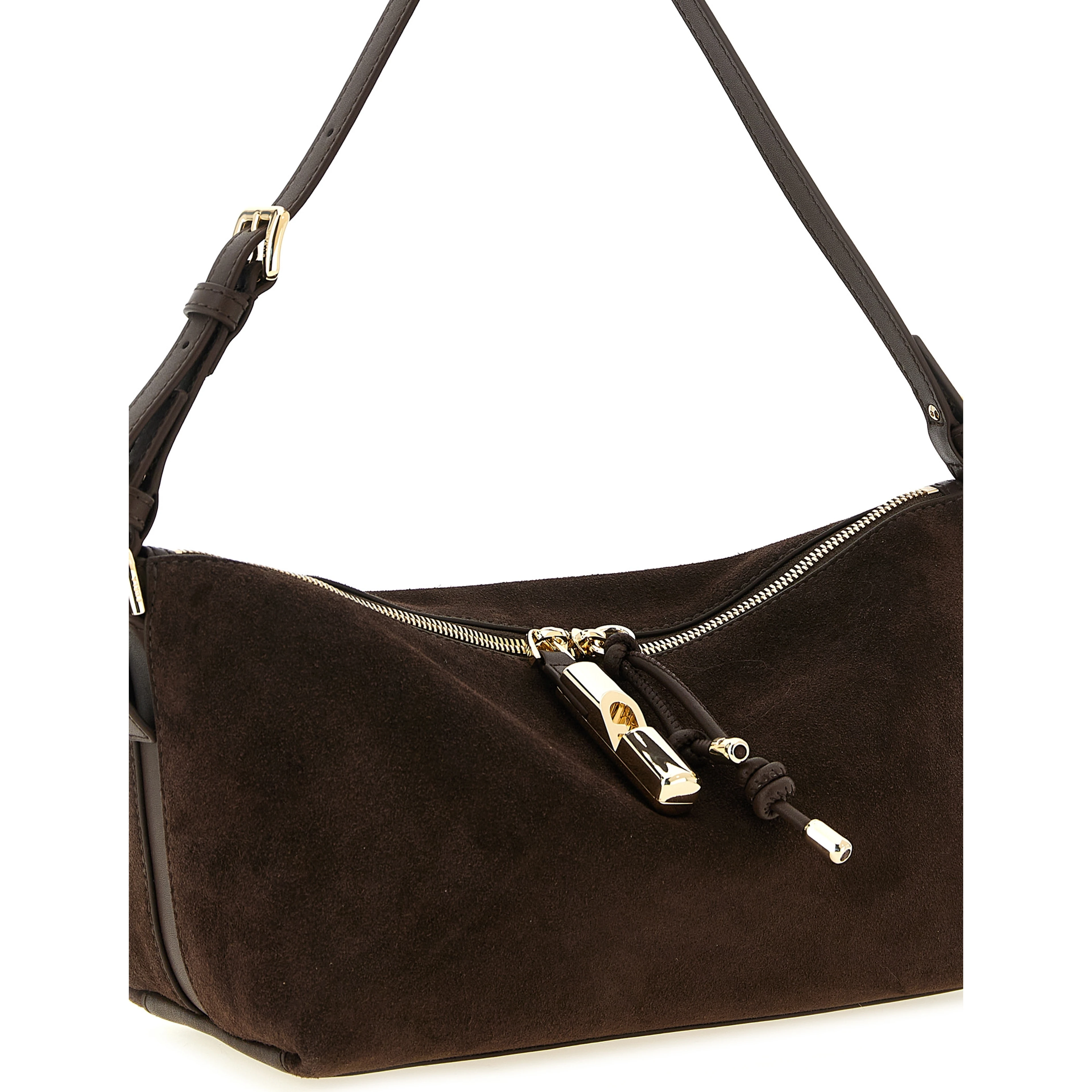Brown Calfskin Shoulder Bag