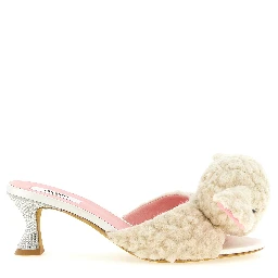 White Virgin Wool Mules