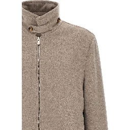 Beige Virgin Wool Bomber